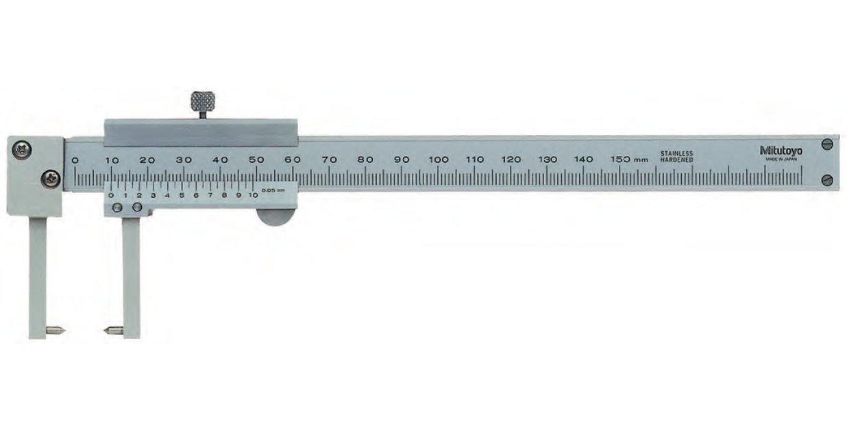 Mitutoyo Nóniuszos tolómérő befelé álló csőrrel, hegyes típus, 0-150 mm, 0.05 mm (536-152) termék fő termékképe