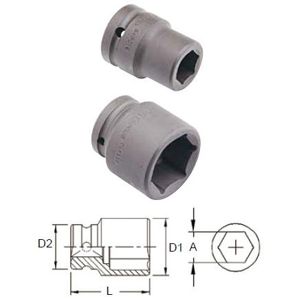 Genius Tools 645217 3/4"-os 6 lapú gépi dugókulcs fej, 17 mm termék fő termékképe