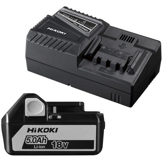 HiKoki UC18YFSLWAZ Li-ion akkumulátor töltő + 1 db 18V 5.0Ah Li-ion akkumulátor termék fő termékképe