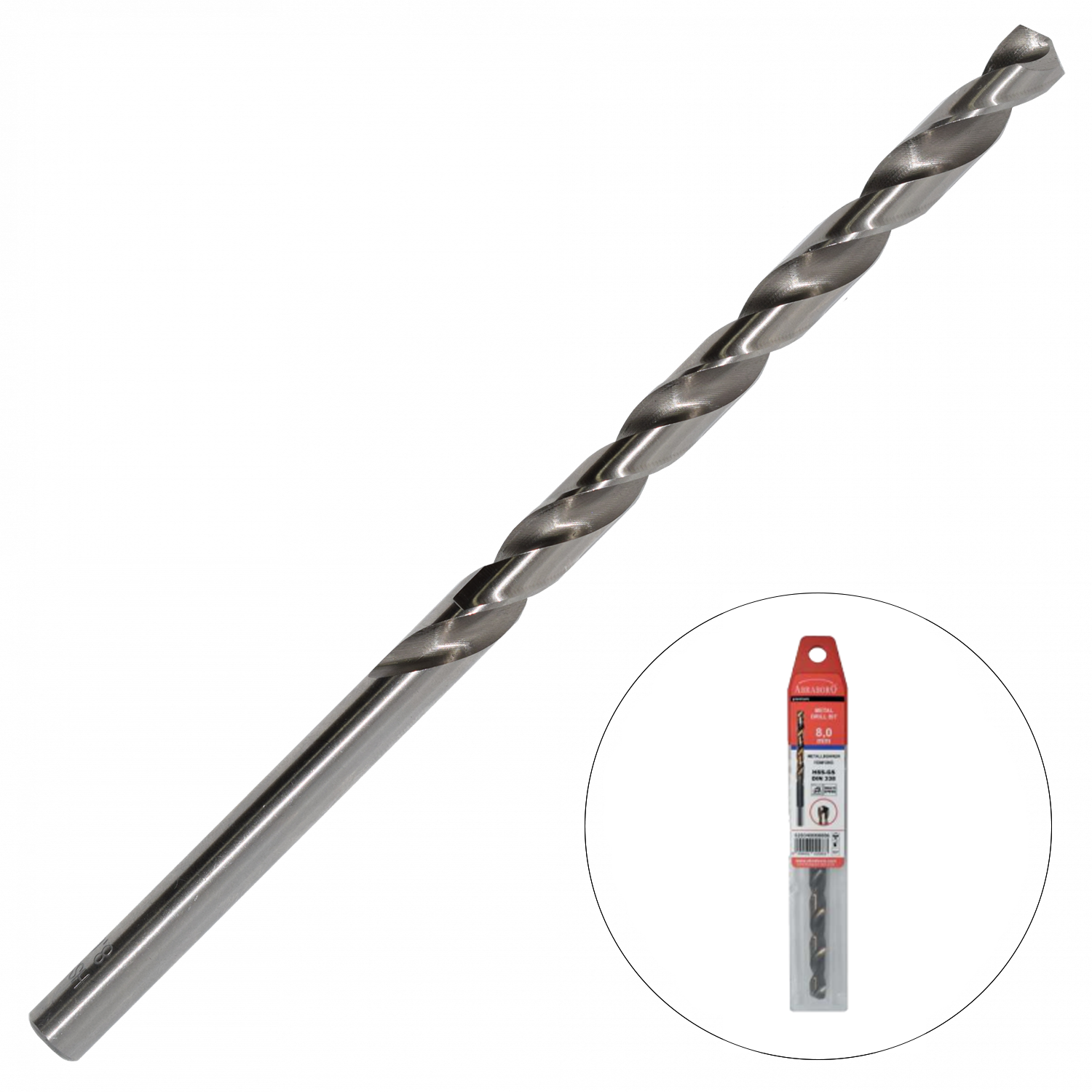 Abraboro 3.5 x 112 / 73 mm HSS-GS hosszú hengeres szárú fémcsigafúró EV-Pack, 2 db/csomag termék fő termékképe