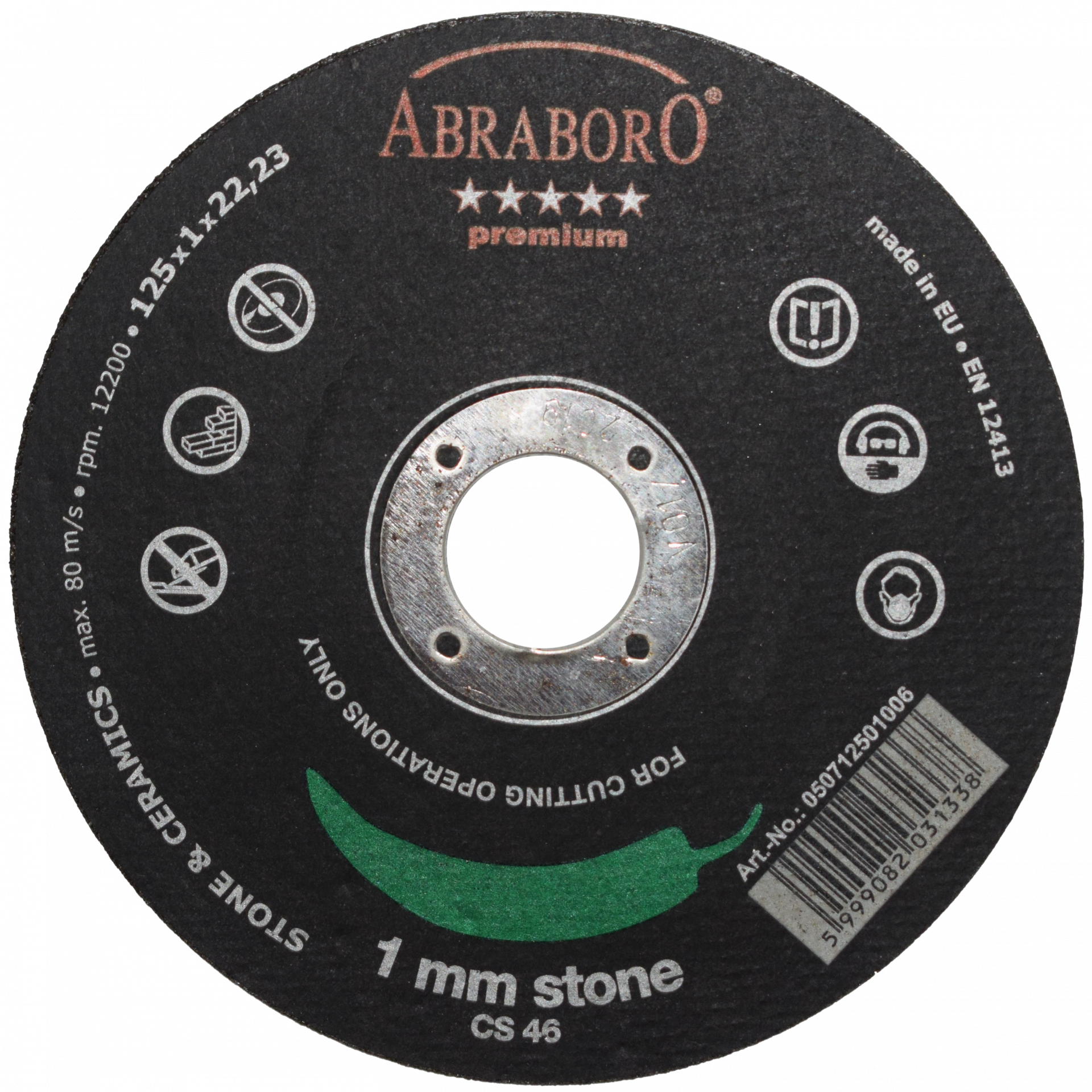 Abraboro 115 x 1.0 x 22 mm CHILI Premium kővágó korong, 25 db/csomag termék fő termékképe